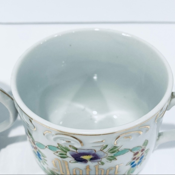 Vintage WWII Occupied Japan Mother & Father Mug Set - Picture 3 of 5